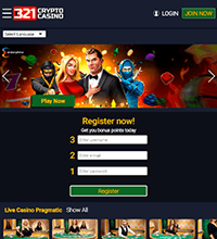 321Crypto Casino Screenshot