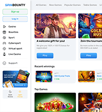 SpinBounty Casino Screenshot