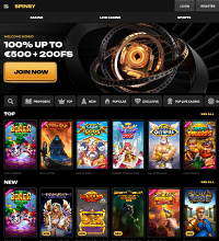 Spinsy Casino Screenshot