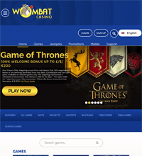 Wombat Casino Screenshot