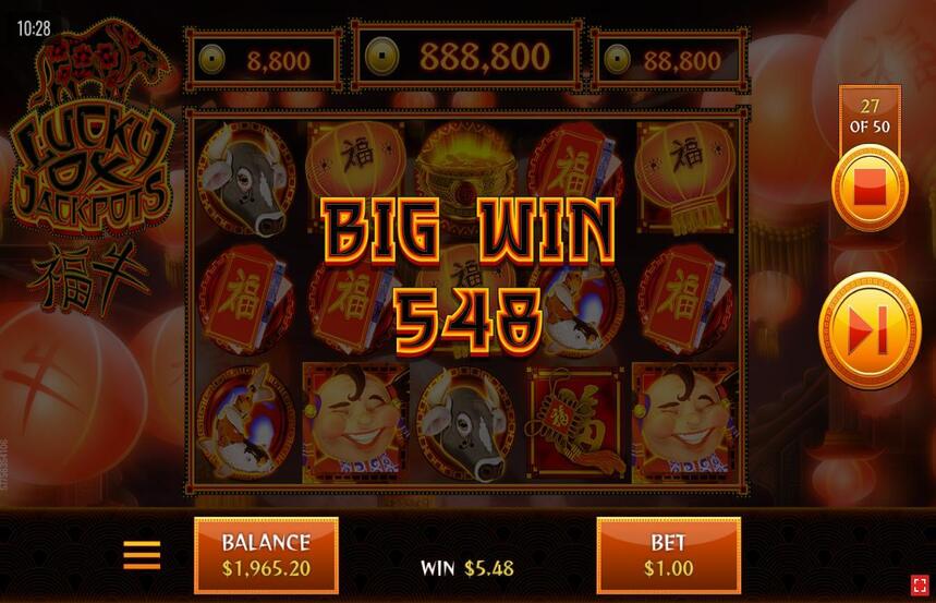 lucky ox jackpots