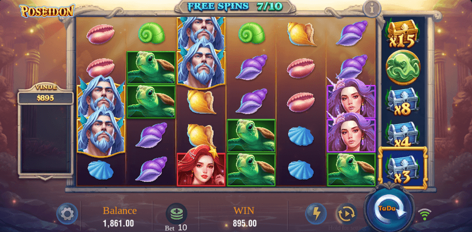 poseidon free spins